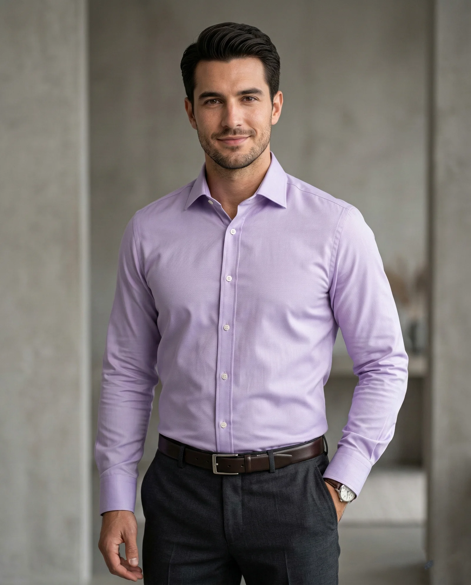 Slim Poplin Shirt
